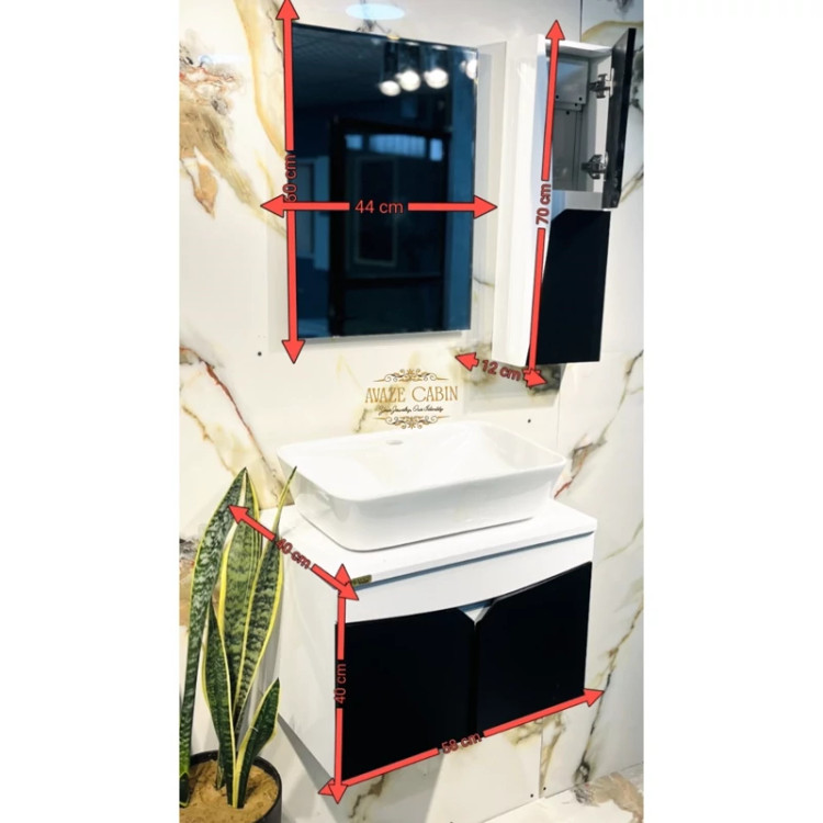 کابینت روشویی اوپال 6002ورقPVC بسته بندی به صورت کارتن و هر محصول تکی
