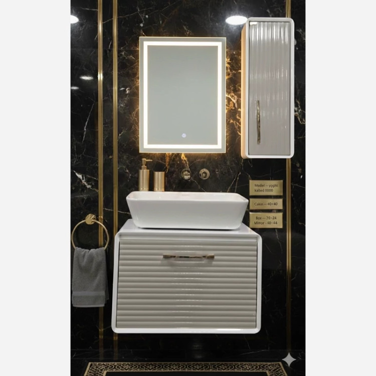 کابینت روشویی PVC مدل یاقوت کبود 6006 ضدآب و مقاوم کپی