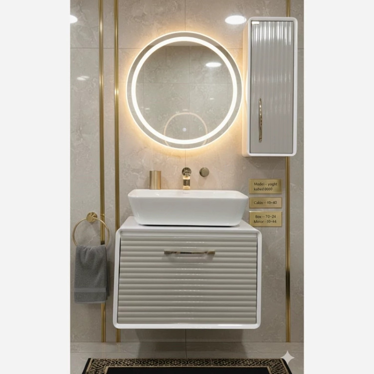 کابینت روشویی PVC مدل یاقوت کبود 6006 ضدآب و مقاوم کپی