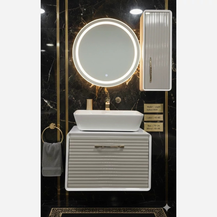 PVC Bathroom Vanity Model: Yaghout Kabood 6006 100% Waterproof & Moisture Resistant