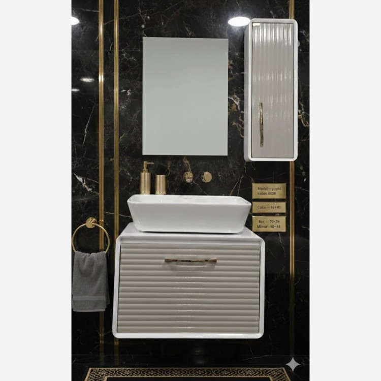 کابینت روشویی PVC مدل یاقوت کبود 6006 ضدآب و مقاوم کپی