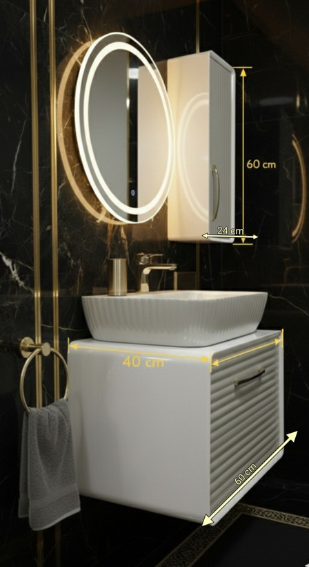 کابینت روشویی PVC مدل یاقوت کبود 6006 ضدآب و مقاوم کپی