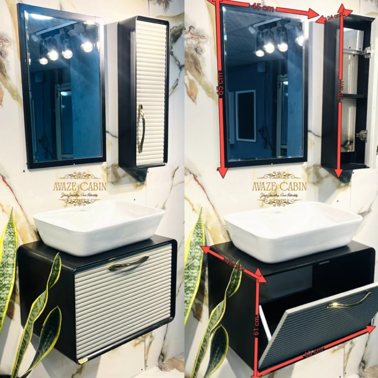 کابینت روشویی PVC مدل یاقوت کبود 6006 ضدآب و مقاوم کپی